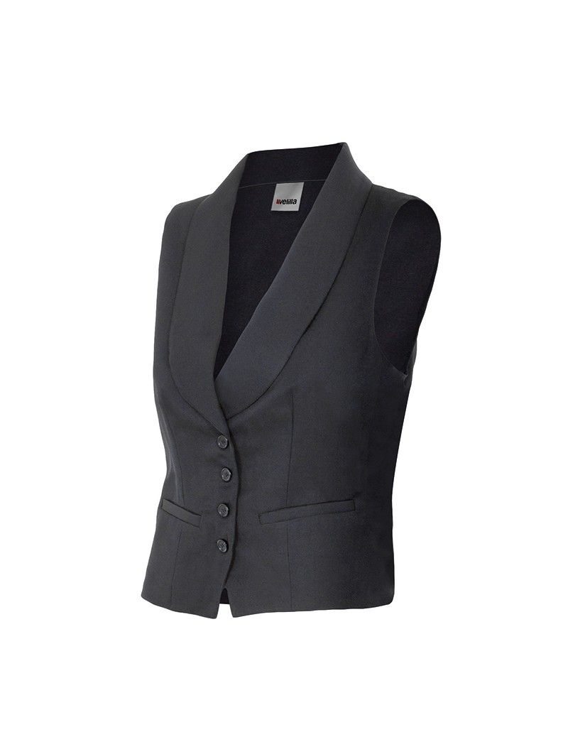 CHALECO SALA CON CUELLO ESMOQUIN MUJER