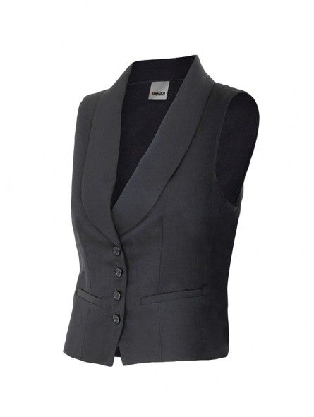 CHALECO SALA CON CUELLO ESMOQUIN MUJER