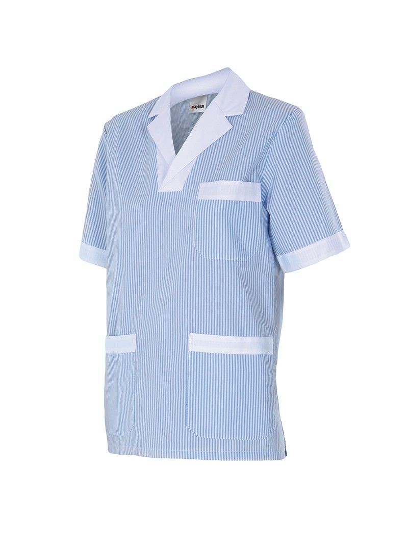CAMISOLA PIJAMA A RAYAS CON MANGA CORTA