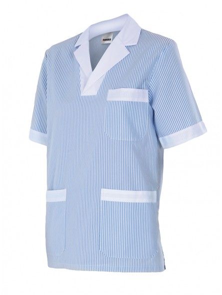 CAMISOLA PIJAMA A RAYAS CON MANGA CORTA