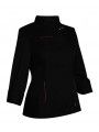 CHAQUETILLA COCINA SEÑORA DE MANGA LARGA CON CIERRE CON CORCHETES Y RIBETES A CONTRASTE SLIM FIT