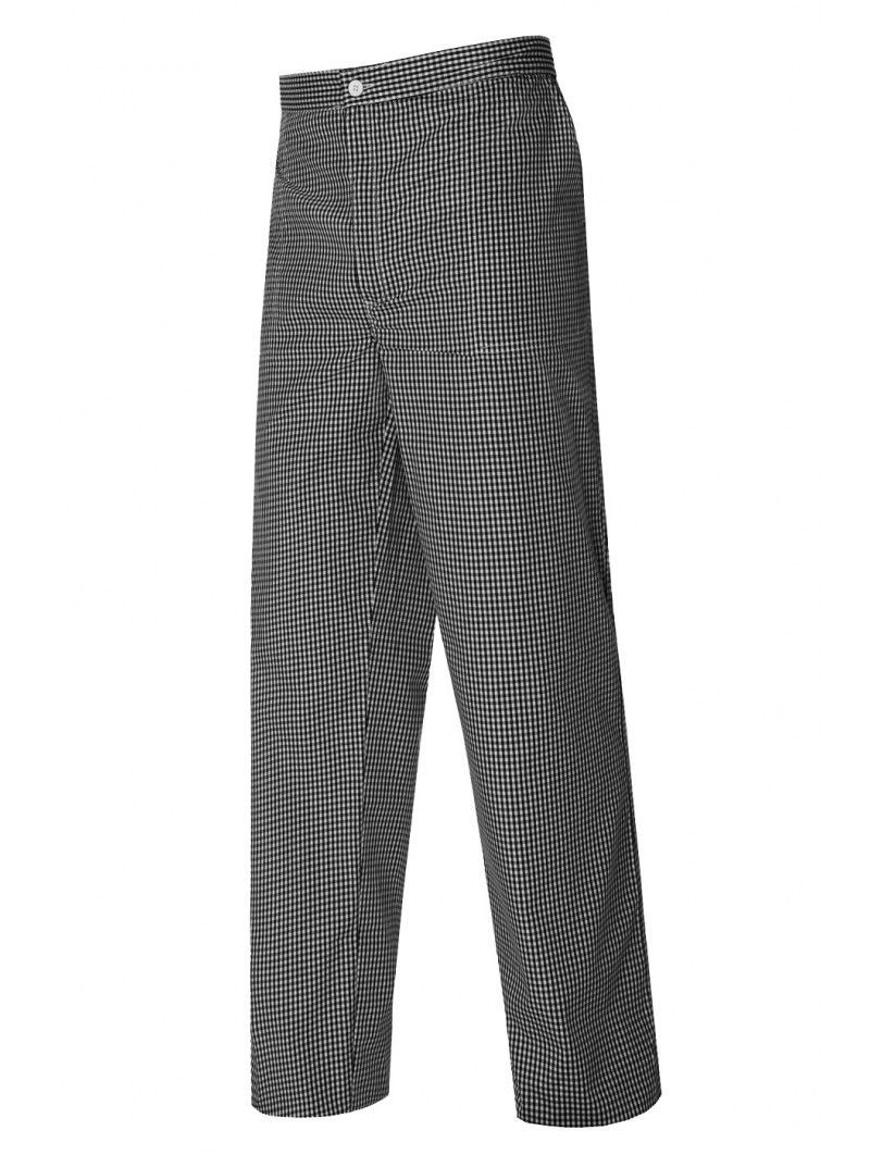 PANTALÓN COCINA CON MEDIA CINTURA ELÁSTICA Y BOLSOS CONFORT FIT