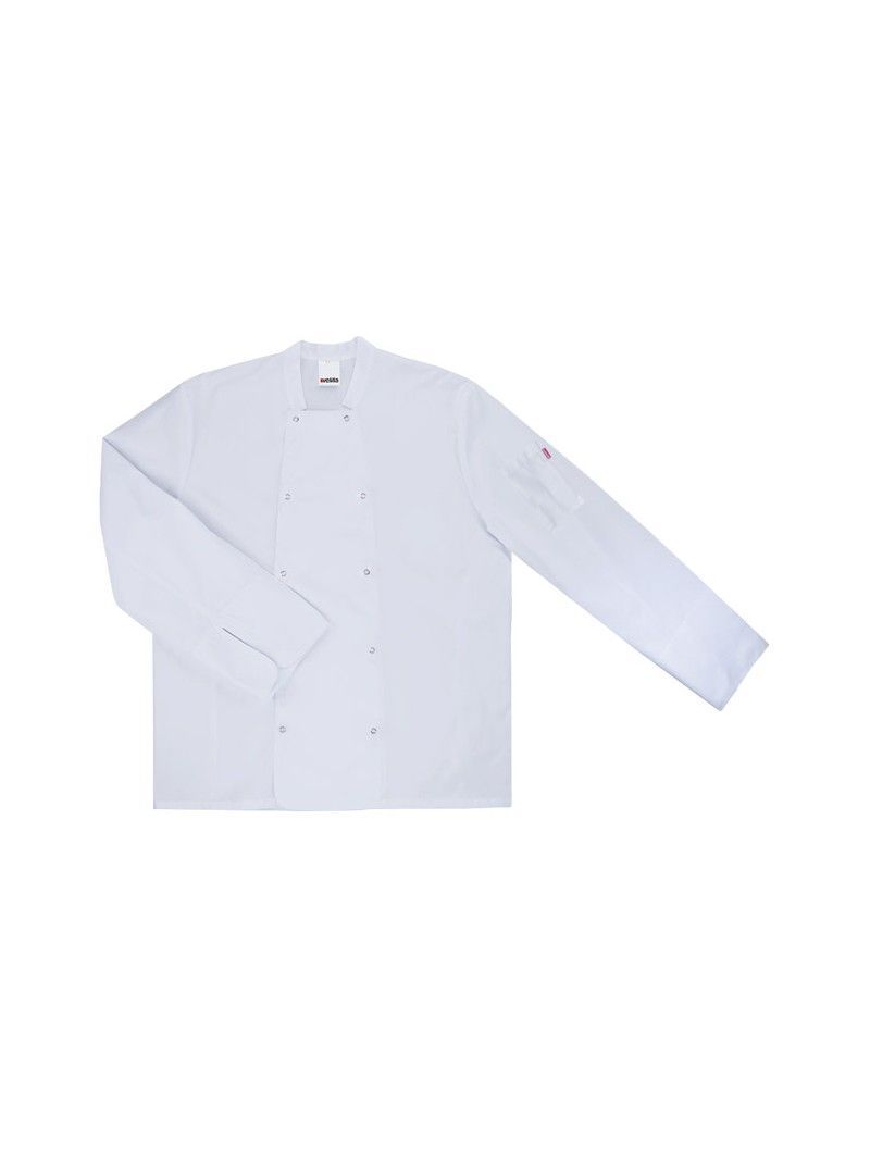 CHAQUETA DE COCINA CON AUTOMÁTICOS MANGA LARGA