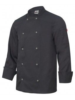 CHAQUETA DE COCINA CON AUTOMÁTICOS MANGA LARGA