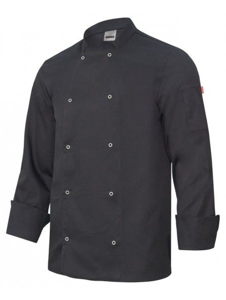 CHAQUETA DE COCINA CON AUTOMÁTICOS MANGA LARGA