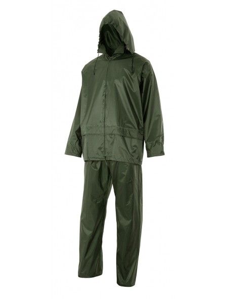 TRAJE DE LLUVIA DOS PIEZAS CON CAPUCHA OCULTA