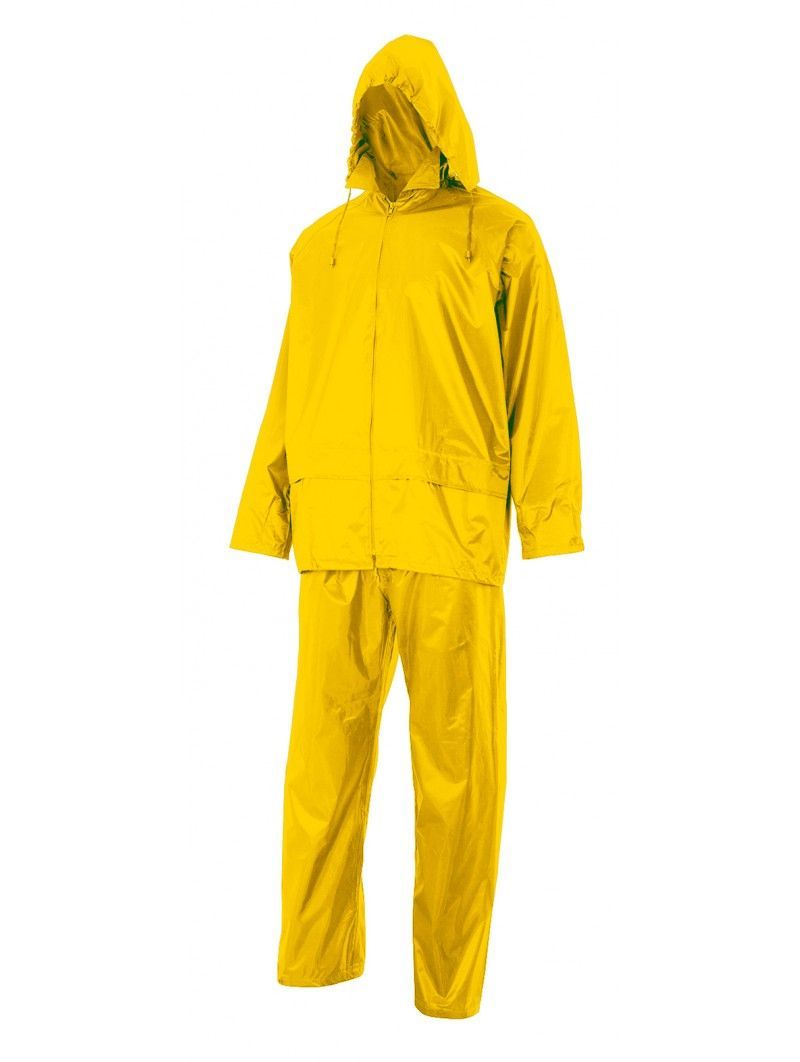 TRAJE DE LLUVIA DOS PIEZAS CON CAPUCHA OCULTA