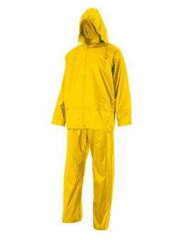 TRAJE DE LLUVIA DOS PIEZAS CON CAPUCHA OCULTA