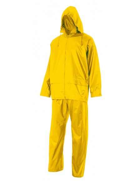 TRAJE DE LLUVIA DOS PIEZAS CON CAPUCHA OCULTA